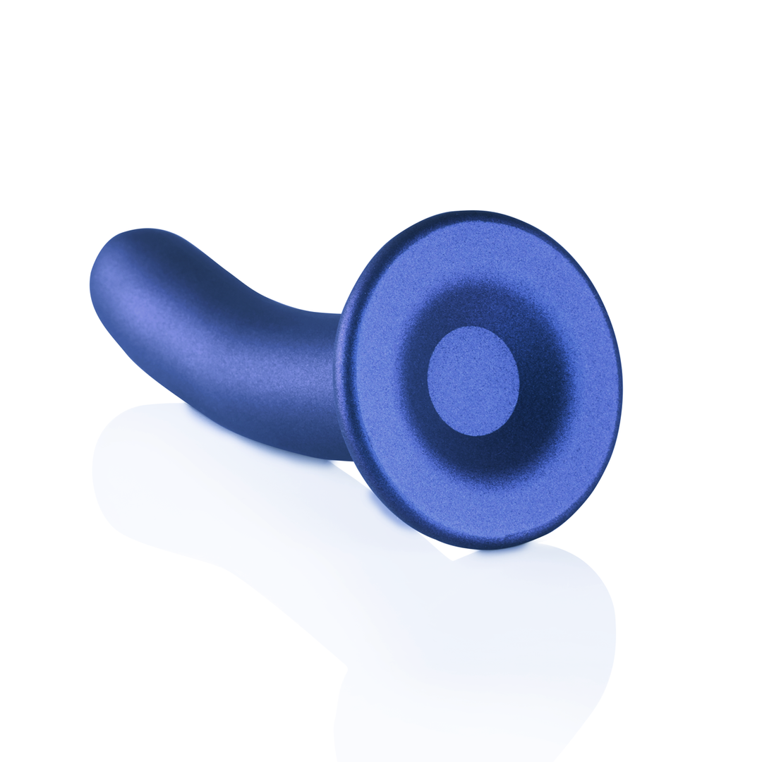 Zachte Siliconen G-Spot Dildo 6,2 cm - Metallic Blauw | Ouch!