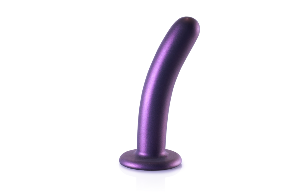 Zachte Silicone G-Spot Dildo 14,5 cm - Metallic Paars - 6,2 cm