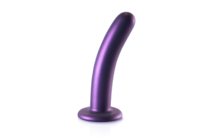 Weicher Silikon-G-Punkt-Dildo 14,5 cm – Metallic-Lila – 6,2 cm