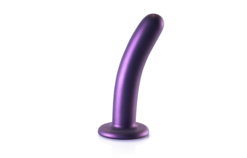 Zachte Silicone G-Spot Dildo - 6'' / 14,5 cm - Metallic Paars