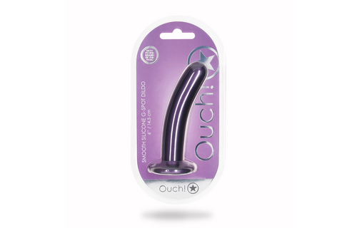 Zachte Silicone G-Spot Dildo 14,5 cm - Metallic Paars - 6,2 cm