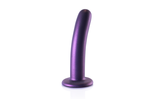 Weicher Silikon-G-Punkt-Dildo 14,5 cm – Metallic-Lila – 6,2 cm