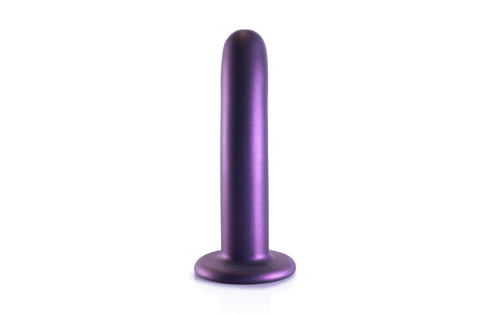 Zachte Silicone G-Spot Dildo 14,5 cm - Metallic Paars - 6,2 cm