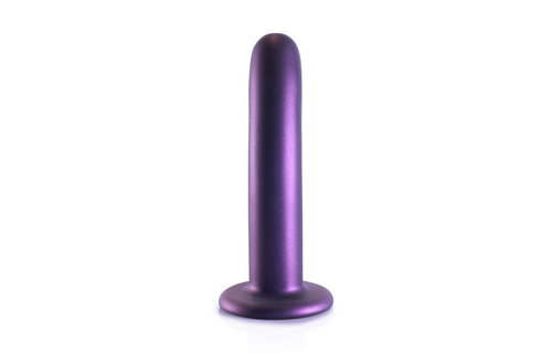 Weicher Silikon-G-Punkt-Dildo 14,5 cm – Metallic-Lila – 6,2 cm