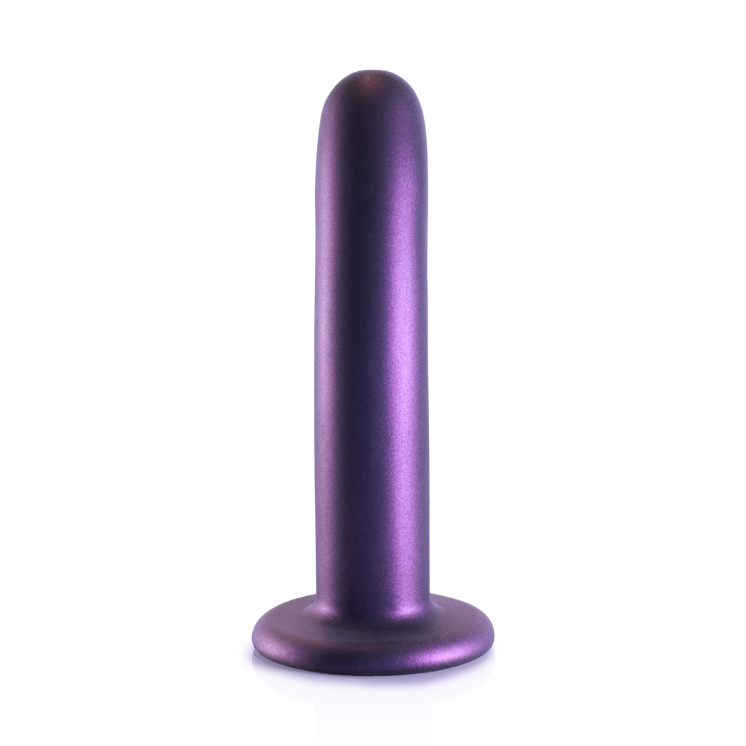 Soft Silicone G-Spot Dildo 14.5 cm - Metallic Purple - 6.2 cm
