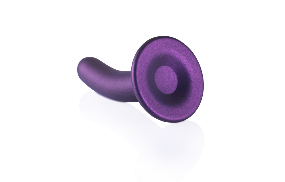 Glatte Silikon G-Punkt Dildo - 6'' / 14,5 cm - Metallic Lila