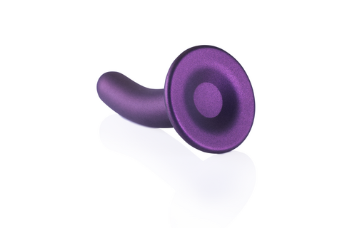 Glatte Silikon G-Punkt Dildo - 6'' / 14,5 cm - Metallic Lila