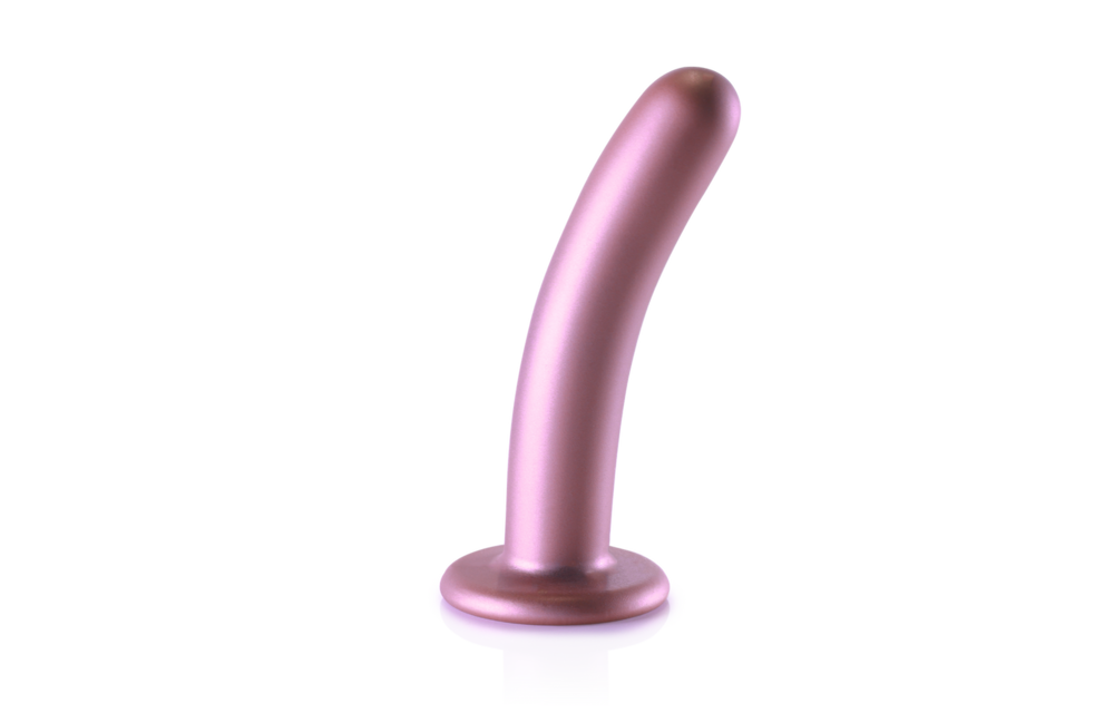 Smooth Silicone G-Spot Dildo - 6'' / 14,5 cm - Rose Gold