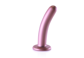 Glatter Silikon-G-Punkt-Dildo 6,2 cm Roségold – Luxuriöses Vergnügen