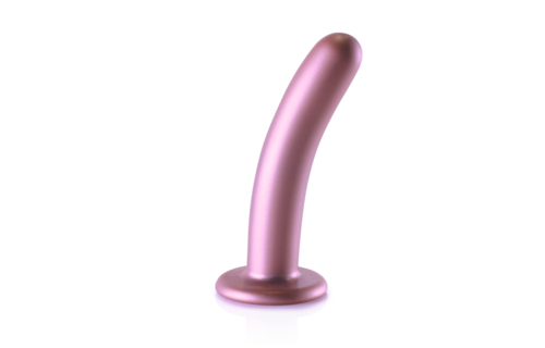 Smooth Silicone G-Spot Dildo - 6'' / 14,5 cm - Rose Gold