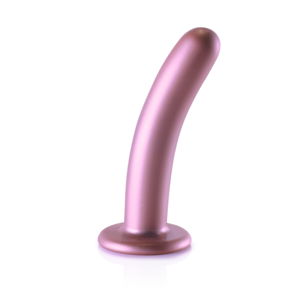 Gladde Siliconen G-Spot Dildo 6,2 cm Roségoud – Luxe Genot