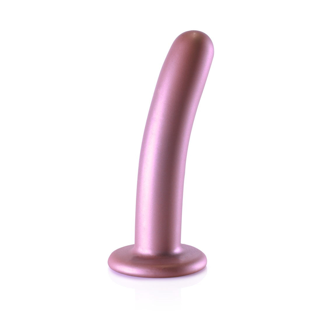 Gladde Siliconen G-Spot Dildo 6,2 cm Roségoud – Luxe Genot