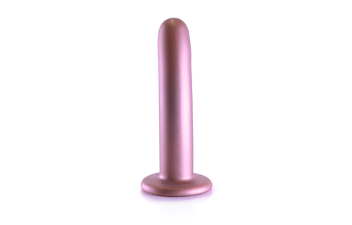 Glatter Silikon G-Punkt Dildo - 6'' / 14,5 cm - Rose Gold
