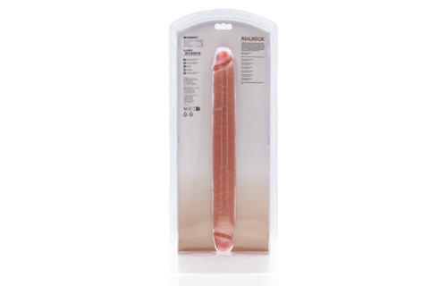 Slim Double-Sided Dildo 35.6 cm | Realistic & Skin-Coloured