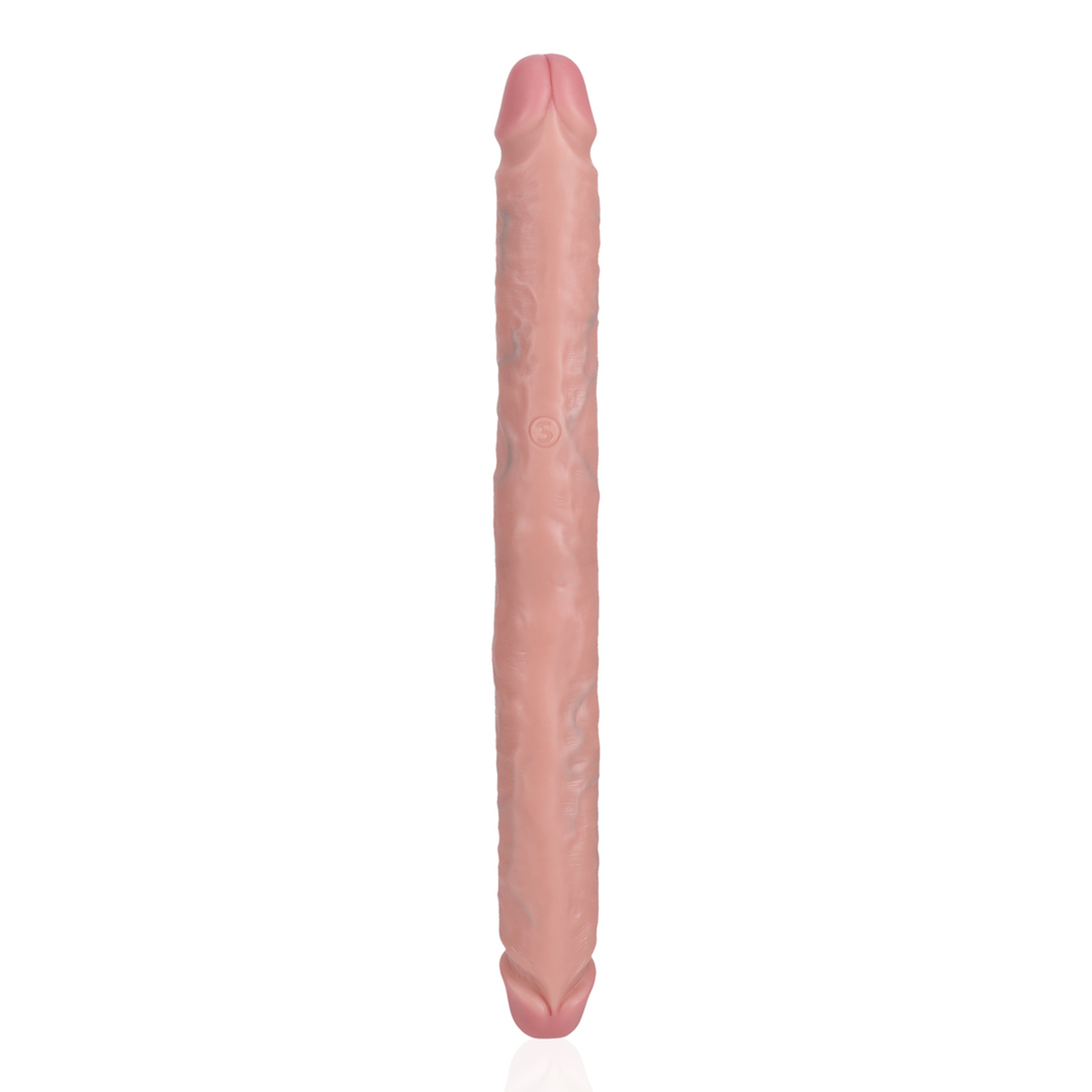 Slim Double-Sided Dildo 35.6 cm | Realistic & Skin-Coloured