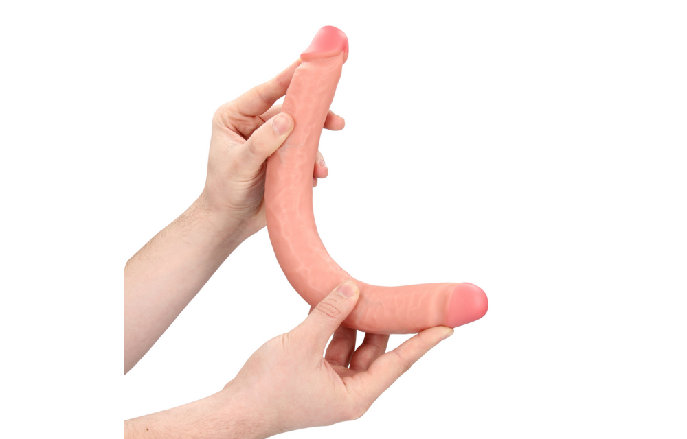 Slim Double-Sided Dildo 35.6 cm | Realistic & Skin-Coloured