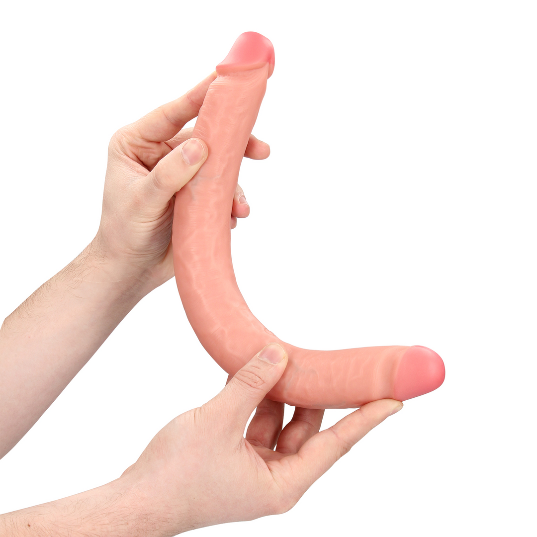 Slanke Dubbelzijdige Dildo 35,6 cm | Realistisch & Huidskleurig