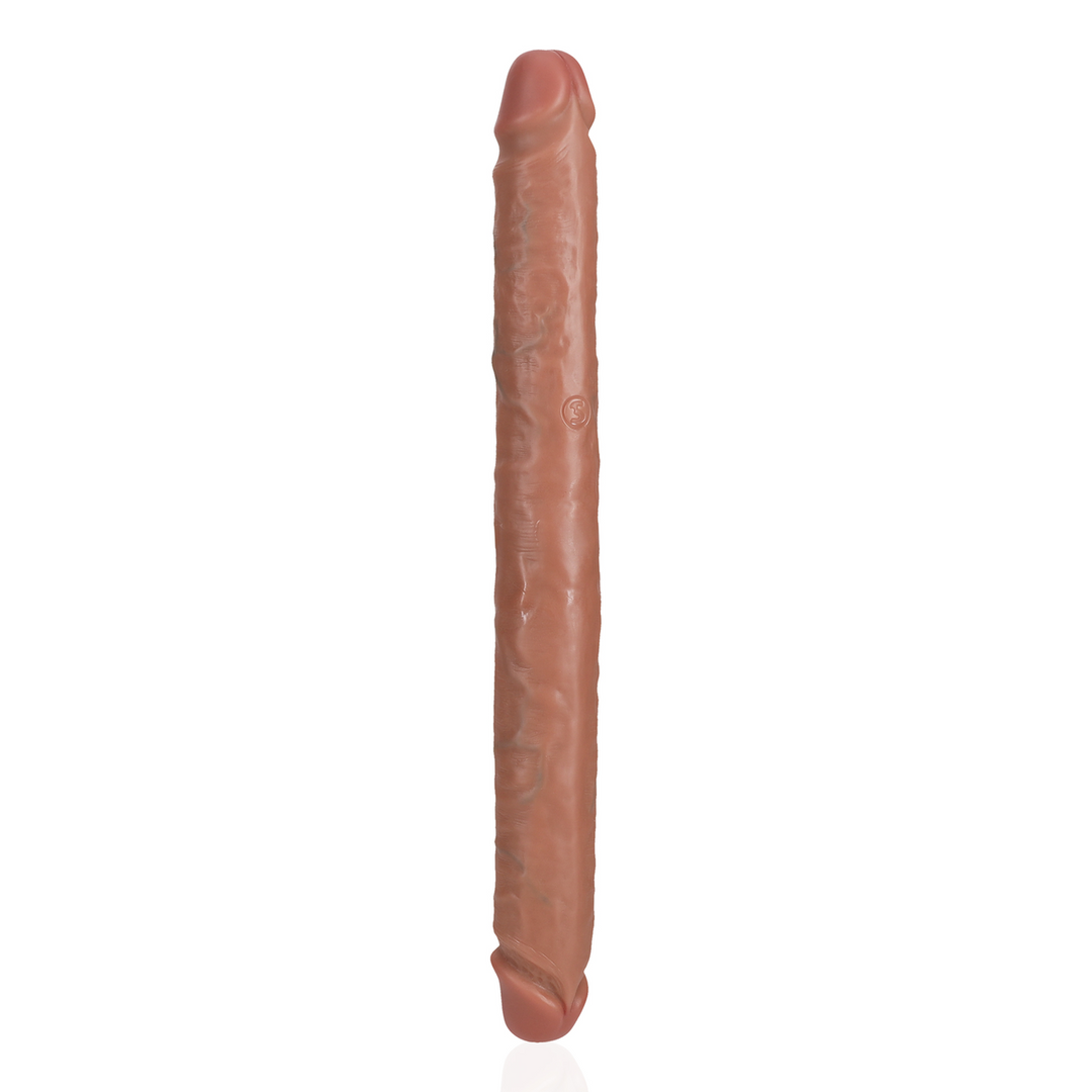 Slim Double-Sided Dildo 35.6 cm Brown – Realistic & Firm