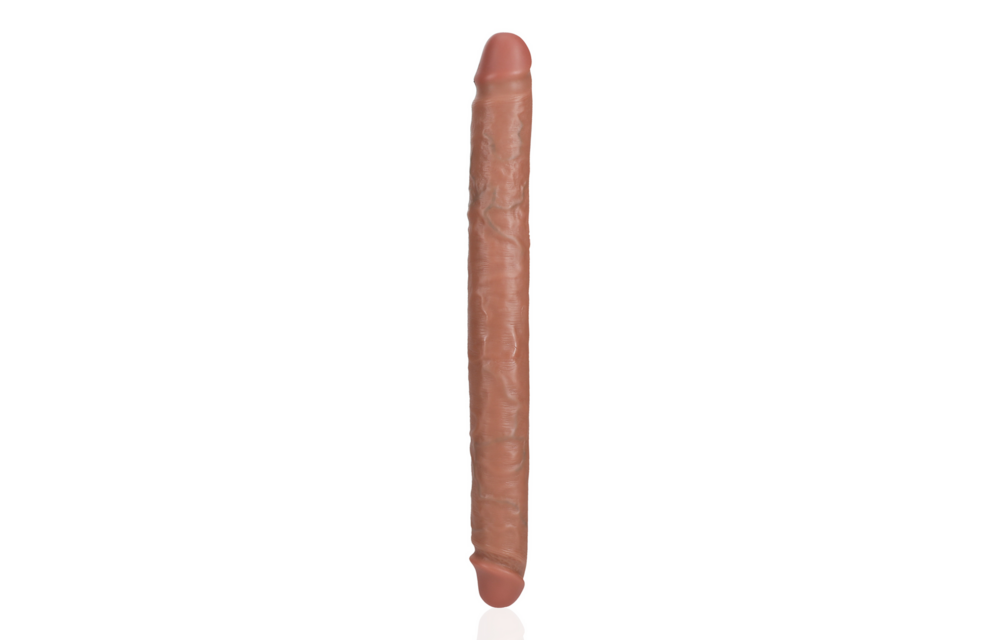 Schlanker doppelseitiger Dildo 35,6 cm Braun – Realistisch & Fest