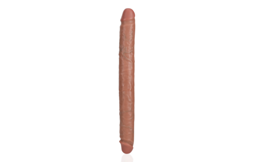 Slim Double-Sided Dildo 35.6 cm Brown – Realistic & Firm