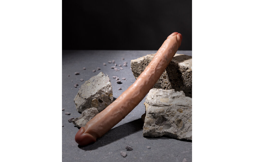 Slim Double-Sided Dildo 35.6 cm Brown – Realistic & Firm