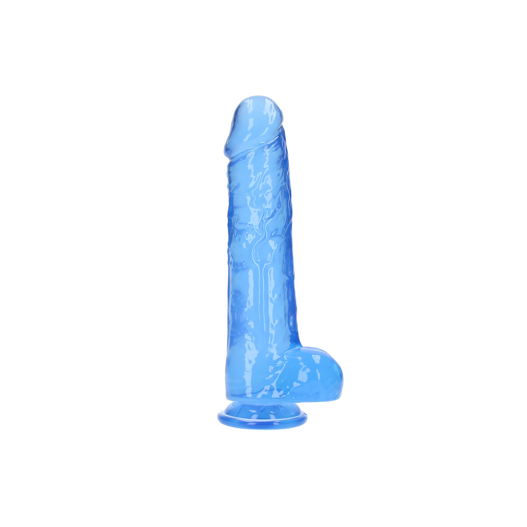 Realistische Dildo met Ballen 28 cm – RealRock CRYSTAL Clear