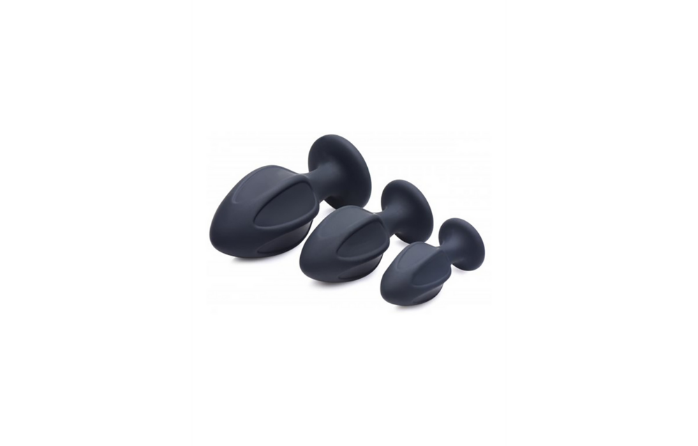 Triple Juicers 8 cm – Silikon-Anal-Trainingsset Schwarz