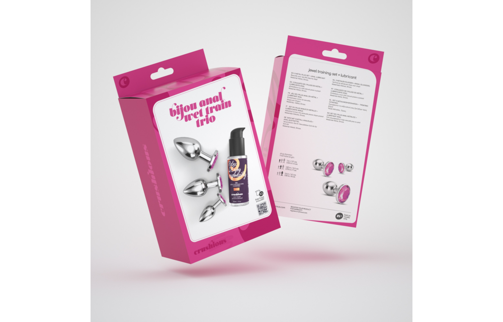 Bijou Anal Wet Train Trio 8.5 cm - Luxury Pink Jewel Plugs