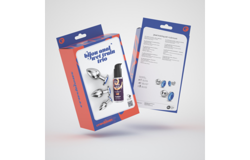 Bijou Anal Wet Train Trio 8,5 cm – Luxuriöse blaue Jewel Plugs