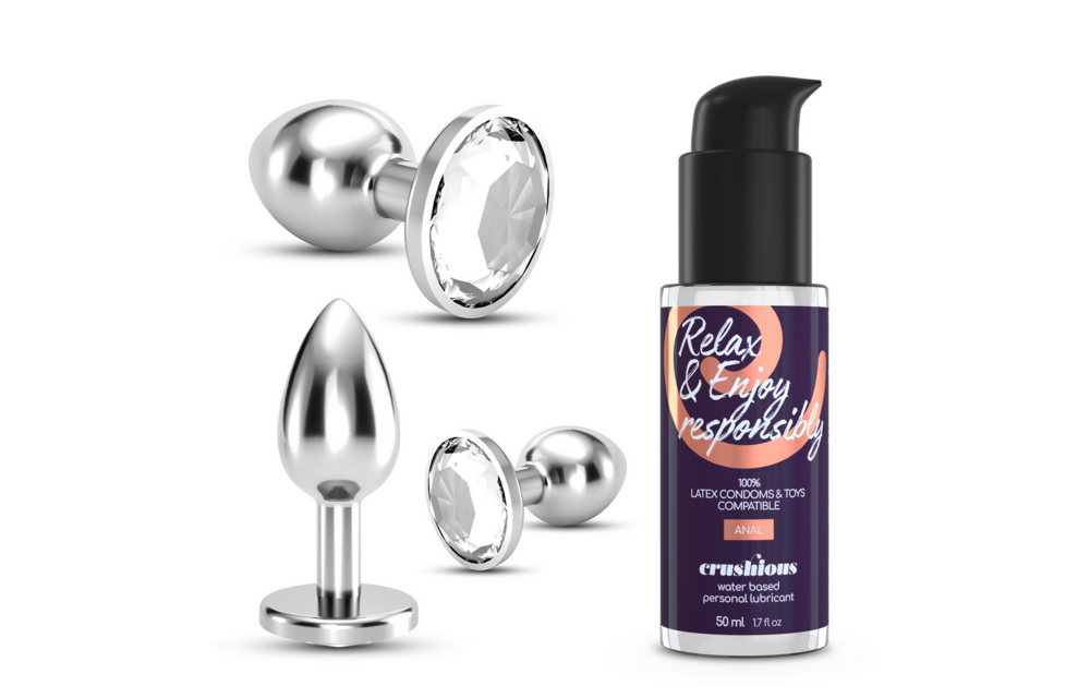 Bijou Anal Wet Train Trio 8,5 cm - Luxe Anale Pluggen Set