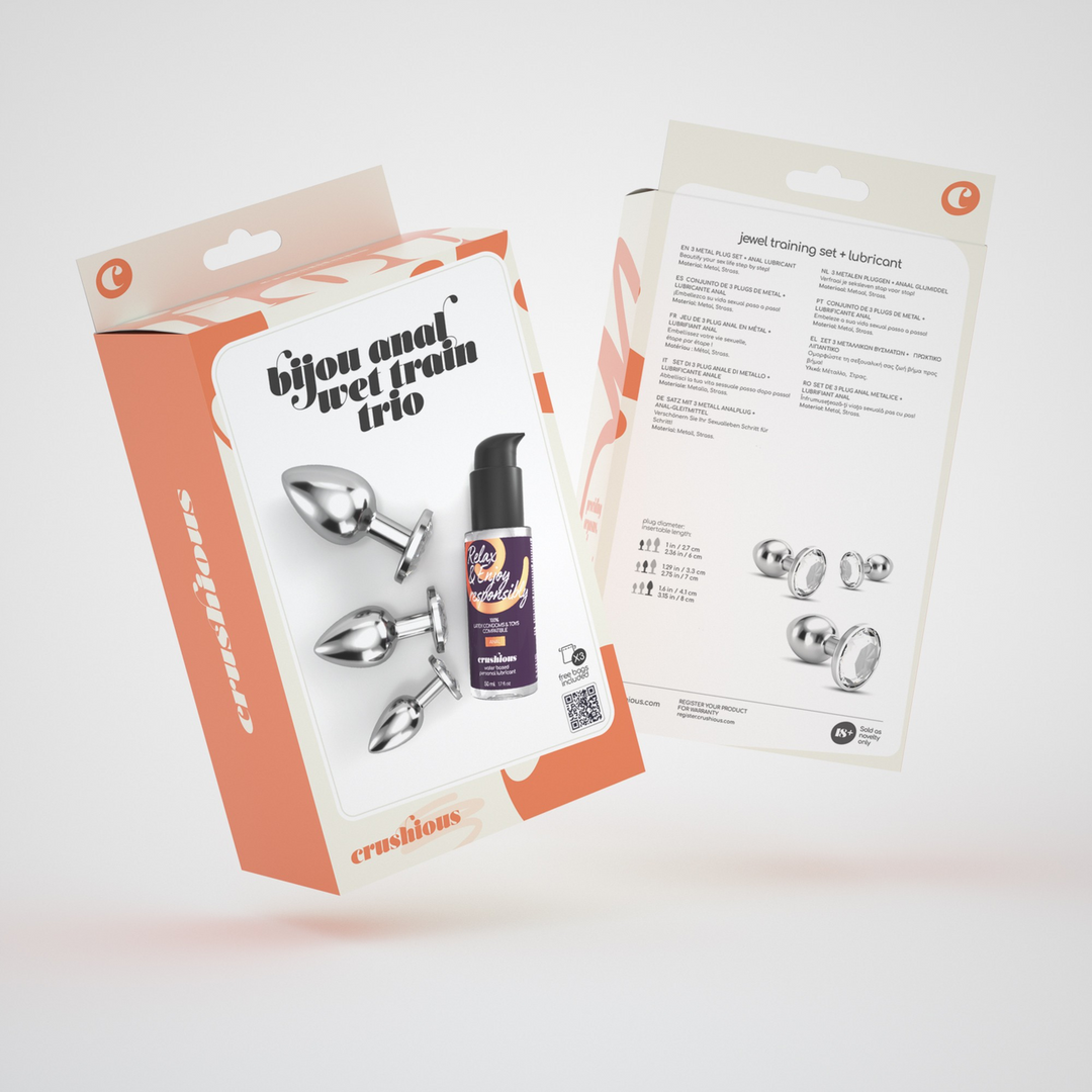 Bijou Anal Wet Train Trio 8,5 cm – Luxuriöses Analplug-Set