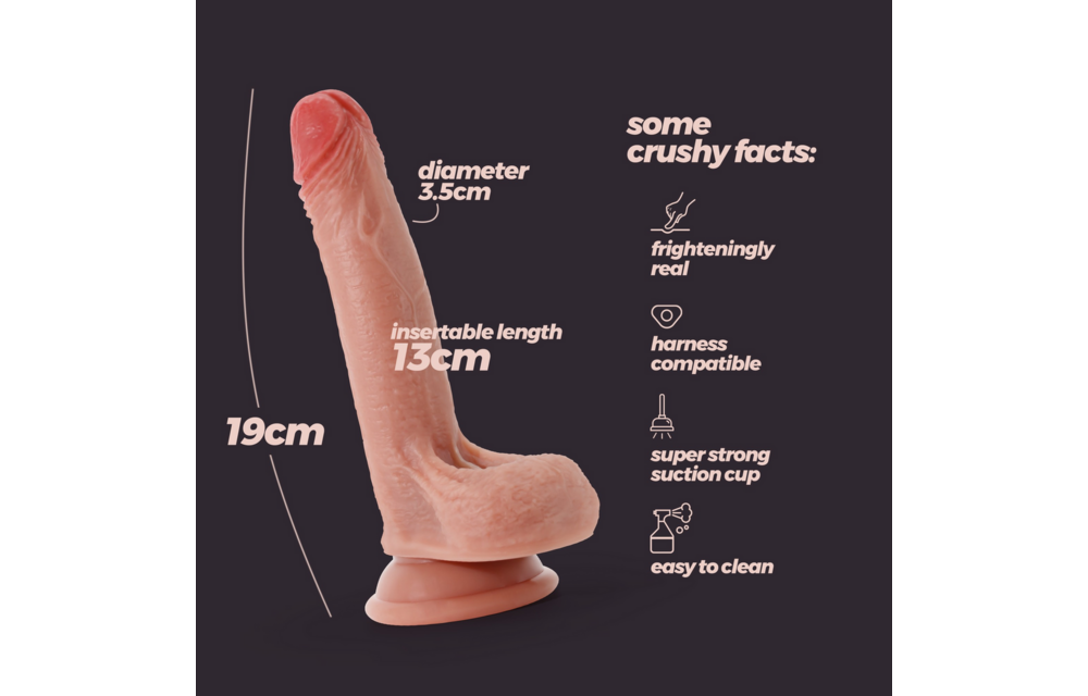 Inviktus Flüssigsilikon-Dildo 19 cm – hautfarben