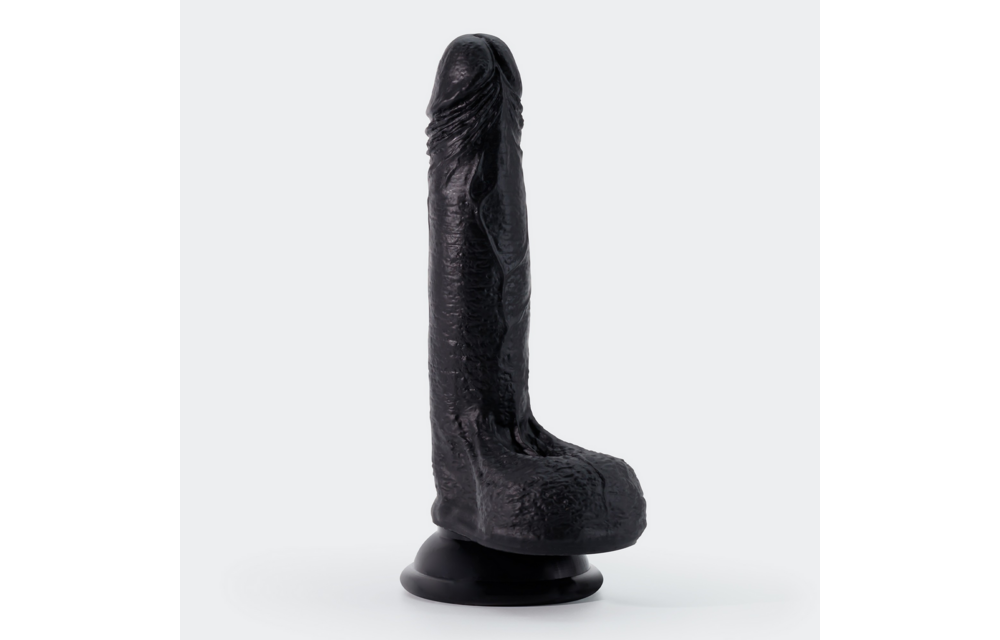 Inviktus - Vloeibare Siliconen Dildo - 7 / 19 cm - Zwart