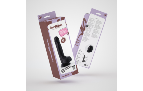 Inviktus - Vloeibare Siliconen Dildo - 7 / 19 cm - Zwart