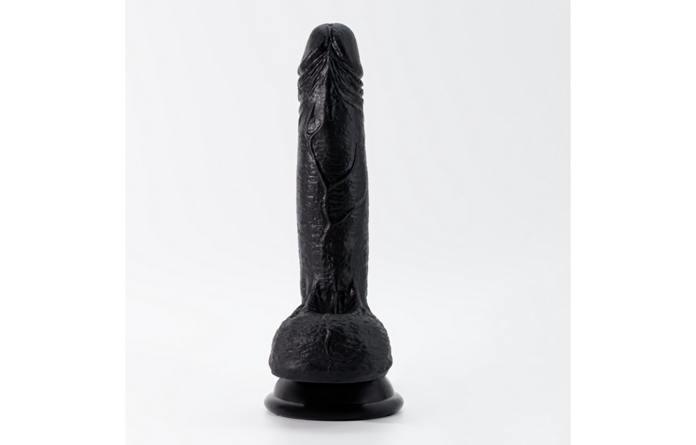 Inviktus - Liquid Silicone Dildo - 7 / 19 cm - Black