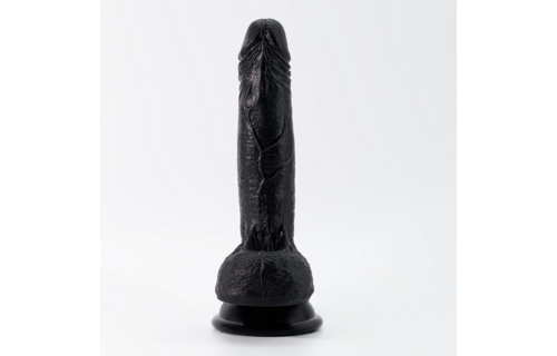 Inviktus Liquid Silicone Dildo Black 19 cm – Ultra-realistic