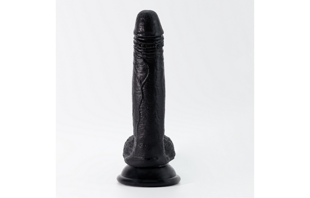 Inviktus Liquid Silicone Dildo Black 19 cm – Ultra-realistic