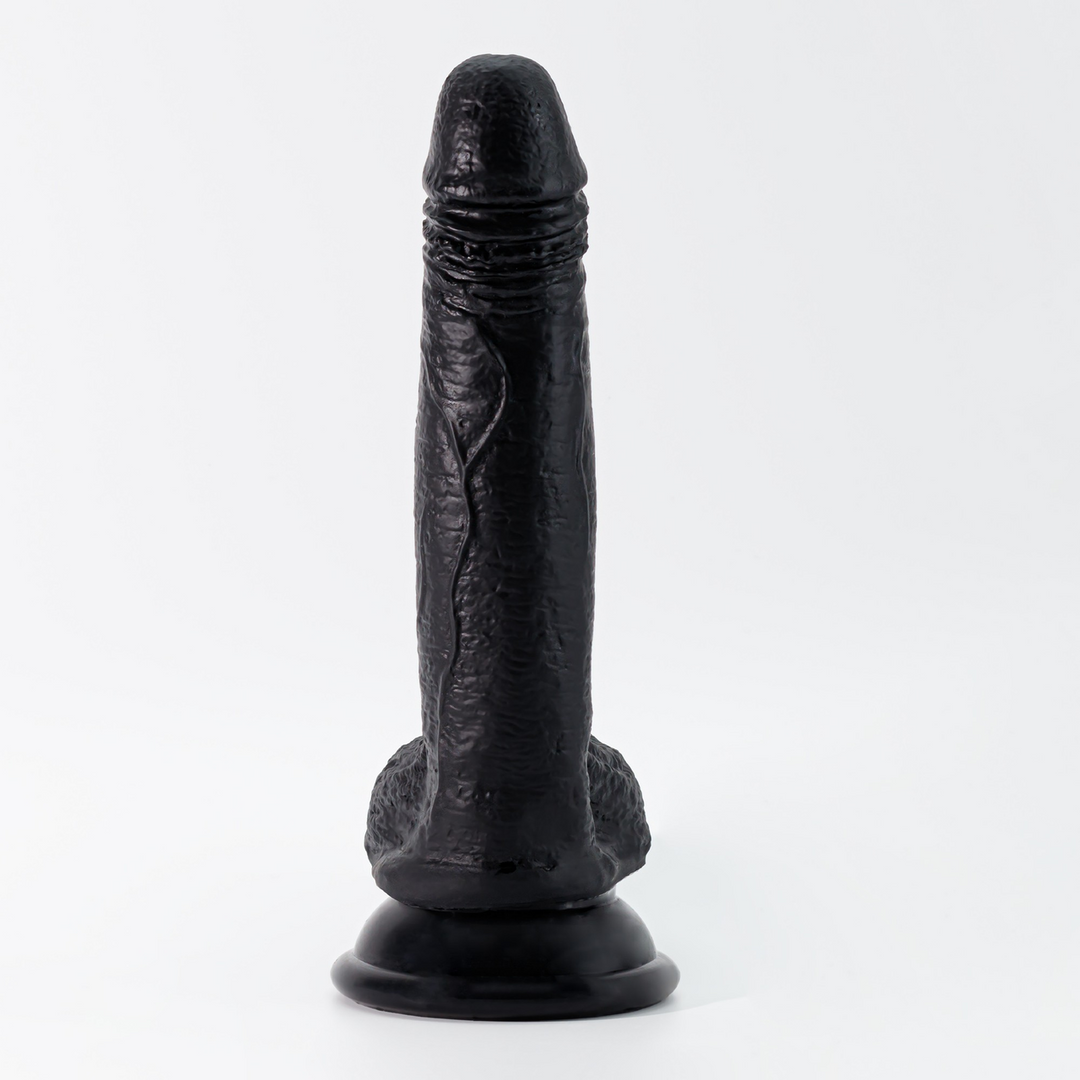 Inviktus Liquid Silicone Dildo Black 19 cm – Ultra-realistic
