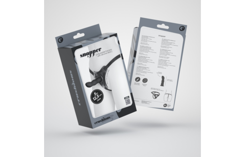 Snapper Strap-On Harnas 11,5 cm Zwart - Intens & Comfortabel