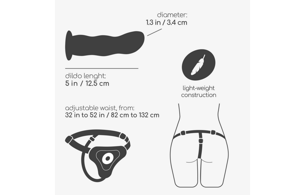 Snapper Strap-On-Harness 11,5 cm Schwarz – Intensiv & bequem