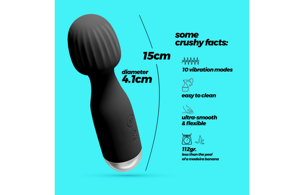 Wanderlust - Mini Wand-Massager - Schwarz