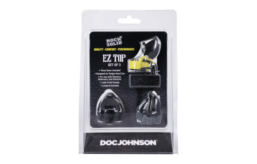 EZ Top Set of 3 – Leak-proof caps black/yellow/grey