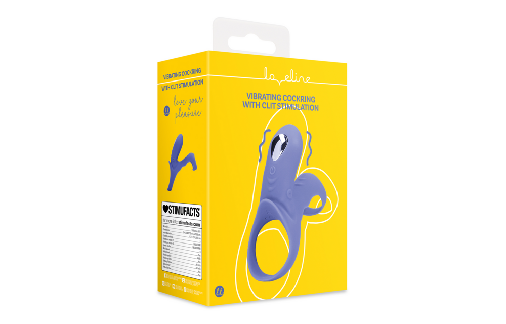 Vibrerende Cockring met Clit Stimulatie - Tamiya Blauw