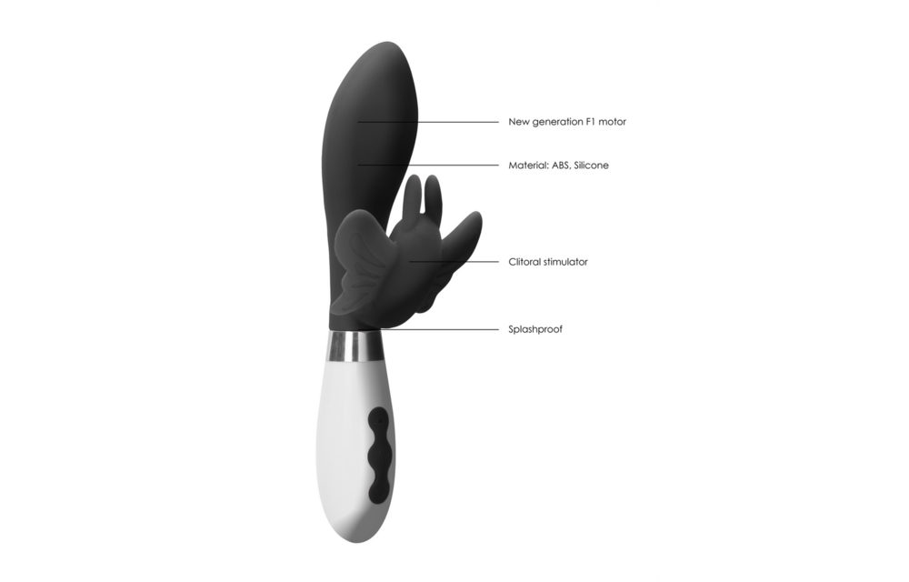 Alexios Rabbit Vibrator Black – Powerful G-spot Pleasure