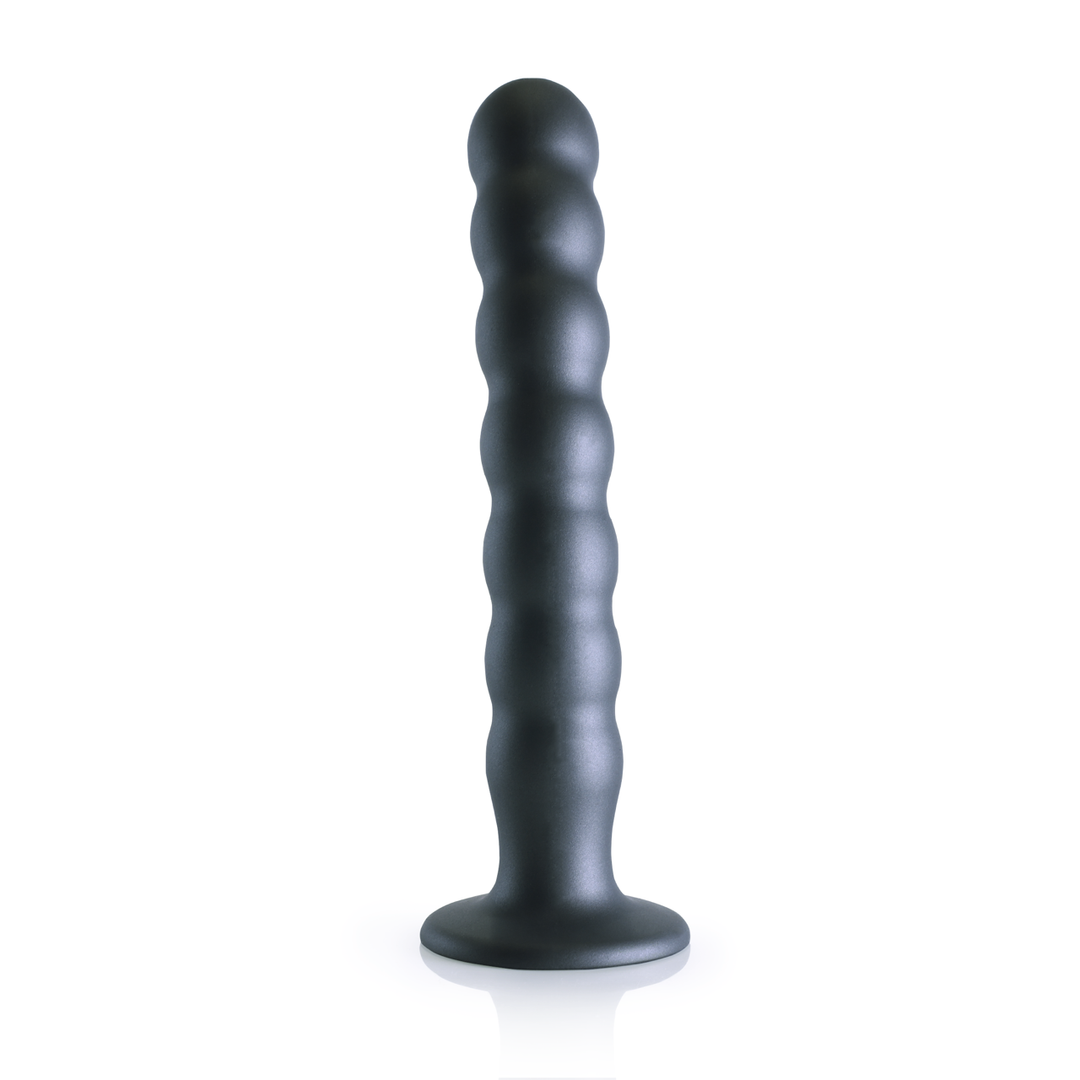 Silicone G-Spot Dildo 6.2 cm – Soft & Stylish Gunmetal