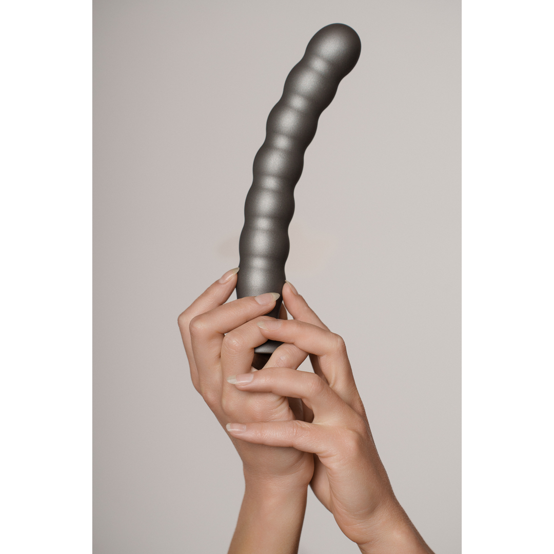 Silikon-G-Punkt-Dildo 6,2 cm – weich & stilvoll Gunmetal