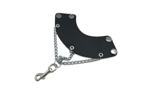 Leather Parachute with Chains and Hook - Black