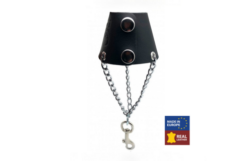 Leather Parachute with Chains and Hook - Black