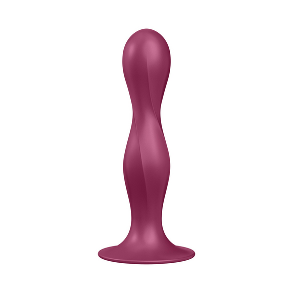 Dubbele Ball-R 18 cm - Gewogen Rode Satisfyer Dildo