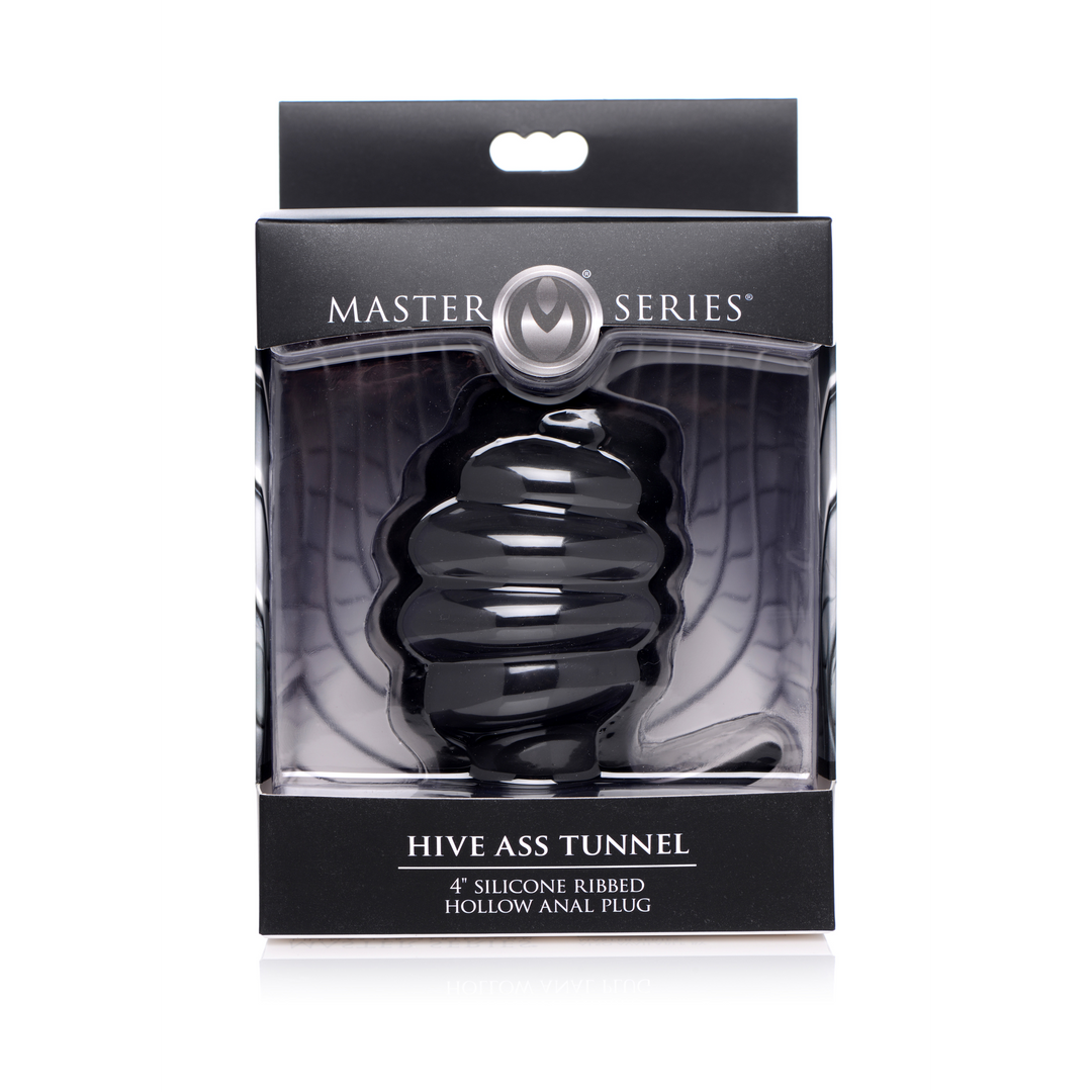 Hive Ass Tunnel 9,7 cm - Siliconen Geribbelde Anale Plug Groot